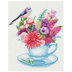 Алмазная мозаика на подрамнике 20х25 см Белоснежка 587-ST-S Очаровательные люпины