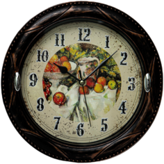 Часы настенные круглые Home art "НАТЮРМОРТ" 24,6 см Guterwahl