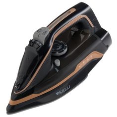 Утюг KELLI KL-1645, 2600 Вт, керамическая подошва, беспроводной, паровой удар, черный 5411675