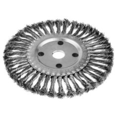 Щетка металлическая для УШМ LOM, плоская, посадка 22 мм, крученая проволока, 200 мм 2767949