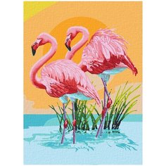 Картина по номерам Molly 20х30 см Розовые фламинго Котеин