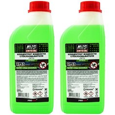 Омывайка для автомобиля летняя - концентрат (1:5) 1л. AVS AVK-035 Жидкость стеклоомывателя Мухомой A78128S(2) Комплект 2 шт.