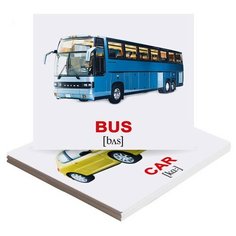 Вундеркинд с пеленок. Развивающие английские карточки. МИНИ-40. Transport/Транспорт с ТРАНСКРИПЦИЕЙ