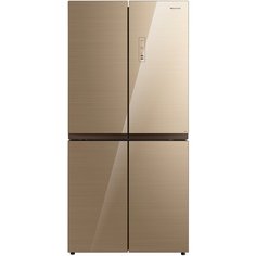 Холодильник WILLMARK MDC-617NFBG (456л, Side-By-Side, Total NoFrost, A+, стекл. панели, бежевый)