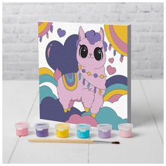 Картина по номерам Школа талантов "Волшебная лама" , 15*15 см