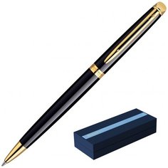 Ручка шариковая Waterman Hemisphere, черный лак с позолотой, синие чернила (S0920670)