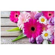 Картина стразами Герберы 30 x 50 см Ah3638 Алмазное хобби