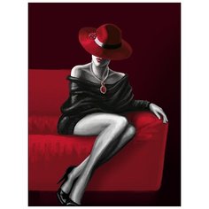 Картина стразами Незнакомка 30 x 40 см Ah5411 Алмазное хобби