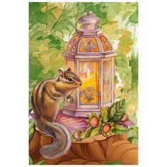 Картина стразами Бурундучок 20 x 30 см Ah5441 Алмазное хобби