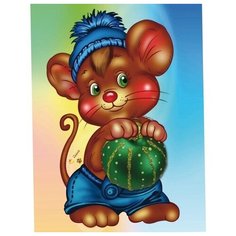 Алмазная мозаика 15х20 Мышонок (16 цветов) Molly