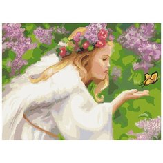 Картина стразами Ангел и бабочка 45 x 60 см Ah0027 Алмазное хобби