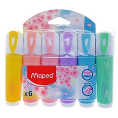 Набор маркеров текстовыделителей 6цв 5.0 Maped Fluo Peps CLASSIC, пастельные цвета 742558 4284481