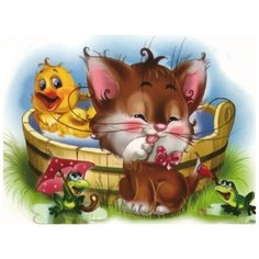 Алмазная мозаика 15х20 Водные процедуры (24 цвета) Molly