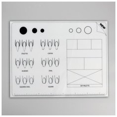 Коврик для дизайна ногтей 40*30*0,1см силикон пакет наклейка QF 1670710 Queen Fair