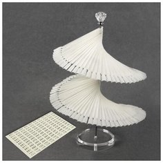 Палитра-стойка для лаков 120 ногтей сл кость к/коробка наклейка QF 5070602 Queen Fair