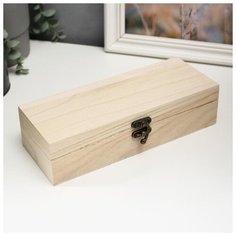 Шкатулка дерево под роспись "Прямоугольная с крючком" 24х9,5х6 см 1051617 Сима ленд