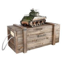 Р/У танк Torro Sherman M4A3, 1/16 2.4G, ИК-пушка, деревянная коробка