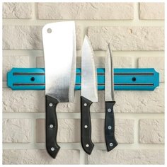 Держатель для ножей магнитный 33 см цвет голубой 3101031 Сима ленд