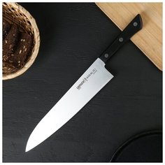 Нож кухонный "Samura HARAKIRI" шеф, лезвие 24 см, черная рукоять 4350187
