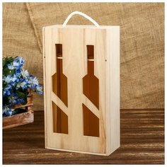Шкатулка дерево под роспись под 2 бутылки "Виноделие" 35х19,5х10 см 3743000 Сима ленд