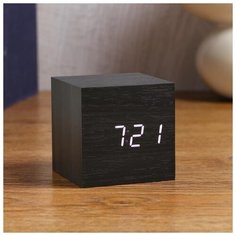 Часы настольные электронные "Процион", белые цифры 6.5х6.5 см 5219665 Сима ленд