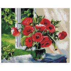 Алмазная мозаика Paintboy Original APK 59011 Маки (Сатаров Михаил) 40х50 см.