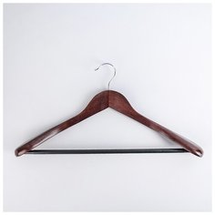 Вешалка для верхней одежды с перекладиной, широкие плечики 44,5х22,5 см, лотос 3850588 Сима ленд