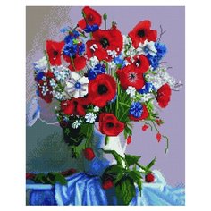 Алмазная мозаика Paintboy Original GF 3816 Маки и васильки 40х50см