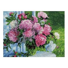 Алмазная мозаика Paintboy Original ACPK 59115 Пионы у окна (Сатаров Михаил) 30х40см