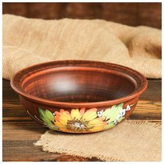 Миска "Подсолнух" 1л 5264360 Красная глина