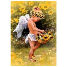 Картина по номерам RADUGA "Ангелок с корзинкой" 40х50см, арт. RDG-0841