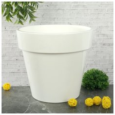 Кашпо со вставкой 9 л "Порто", цвет белый 1989903 Plast Avenue