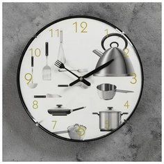 Часы настенные, серия: Кухня, "Пора готовить", d=30 см 831071 Сима ленд