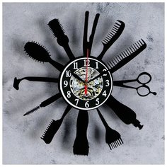 Часы настенные, серия: Интерьер, "Парикмахерская", акриловые, 30х30 см, плавный ход 3620968 Сима ленд