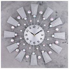 Часы настенные, серия: Интерьер, "Зеркальные точки" d=40 см 3620911 Сима ленд