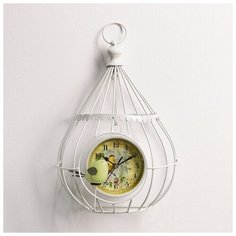 Часы настенные, серия: Животный мир, "Птичка в клетке", d=12 см 3562867 Сима ленд