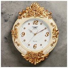 Часы настенные, серия: Интерьер, "Талька", 35х45 см,золотые 4412794 Сима ленд