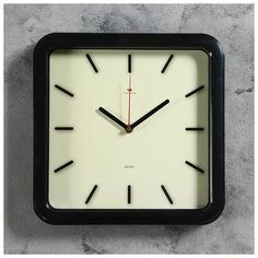 Часы настенные "Классика" , плавный ход, 1АА, 29х29см, черные 5180475 Сима ленд