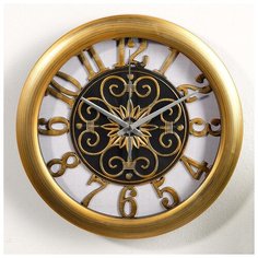 Часы настенные, серия: Интерьер, "Роана", d=25 см, под золото 3620792 Сима ленд