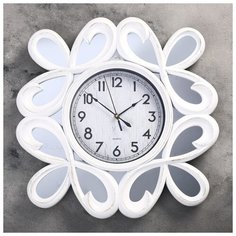 Часы настенные, серия: Интерьер, "Оста", белые, 43х43 см 2307013 Сима ленд