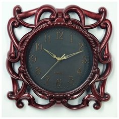 Часы настенные, серия: Интерьер, "Рузана", бордо, d=35 см 3620776 Сима ленд