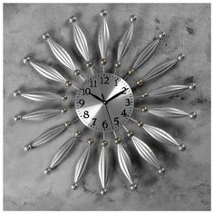 Часы настенные, серия: Ажур, "Леза" d=50 см, d=15.5 см, 1 АА, плавный ход 4663066 Сима ленд