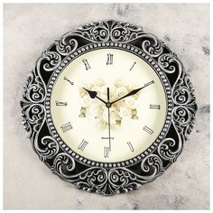 Часы настенные, серия: Цветы, "Эсмеральда", d=30 см 4469770 Сима ленд