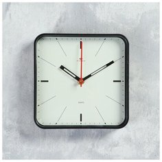 Часы настенные, серия Классика, плавный ход 19х19см, корпус черный 5306696 21 Век