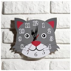 Часы настенные, серия: Детские, "Кот", 24 см 3734014 Сима ленд