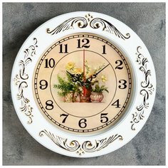 Часы настенные, серия: Цветы, "Комнатные растения", d=29 см 1586971 Сима ленд