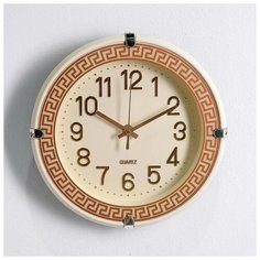 Часы настенные, серия: Классика, "Греция", кремовые 23х23 см 3620852 Сима ленд