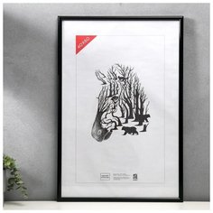 Фоторамка пластик 40х60 см черный (508) 6073983 Зебра