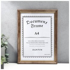 Фоторамка пластик формат А4 "Эко-стиль с золотой рамкой" 32,3х23,8 см 5375965 Сима ленд