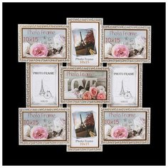 Фоторамка 47х47 см на 9 фото 10х15 см, цветочный узор 3788964 Сима ленд